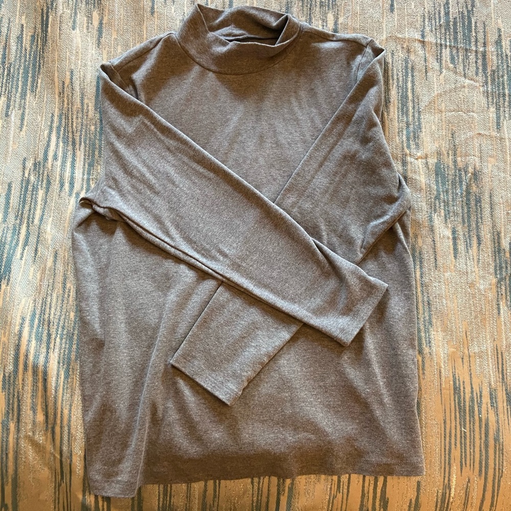 High neck grey sweater